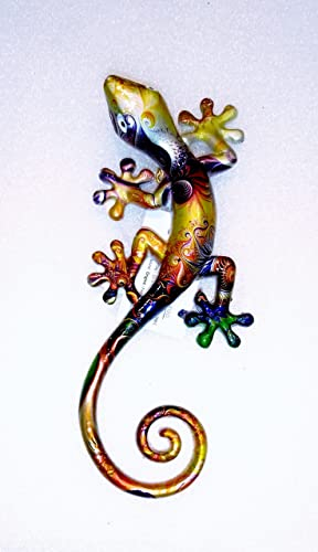 Idellia Salamandre en RESINE Verte Beige Brillante A Poser OU A ACCROCHER