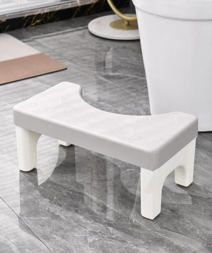 Tabouret de toilette pliable pour adultes, 17,8 cm, naturel et confortable, tabouret de toilette pliable, marchepied antidérapant