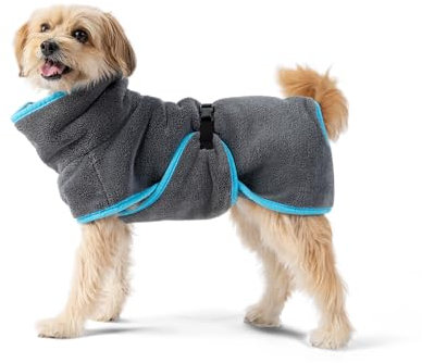 TrendPet Dampfhund Premium Bademantel für Hunde, Supersaugfähig und in 11 Größen verfügbar - Passend zu jeder Hundegröße Gr. 09 | 60-65 cm