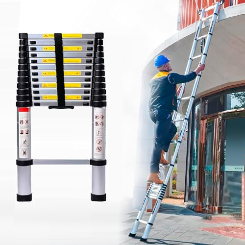 Neo Extendable Portable Foldable Telescopic Aluminium Telescoping Ladder Sturdy Loft Ladder with EN131 Certificate (2.9M)