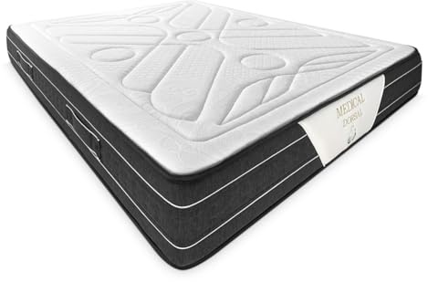 Somnia Descanso - Colchón Viscoelástico Medical Premium 150 x 190 cm, Ergonómico y Confortable, Grosor 30cm, Núcleo HR, Antiácaros, Antibacterias e Hipoalergénico