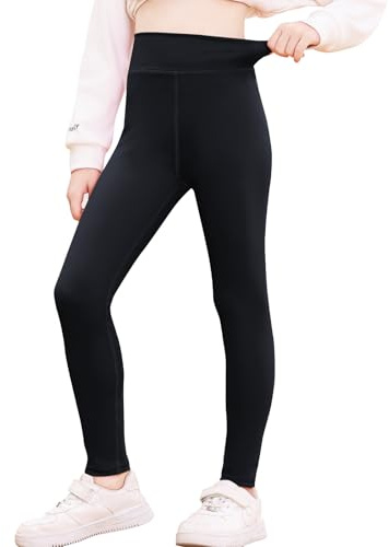 BALAYSIER Sportbyxor, flickor, barn, sportleggings, hög midja, elastiska sportleggings, flickor, yogabyxor, barn