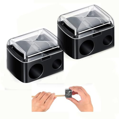 2 Stück Makeup Sharpener Anspitzer, Spitzer Kosmetikstifte, Kosmetik Bleistift Anspitzer Augen Make up-Bleistiftspitzer Kosmetikspitzer für Augenbrauenstift, Lipliner, Eyeliner Bleistift