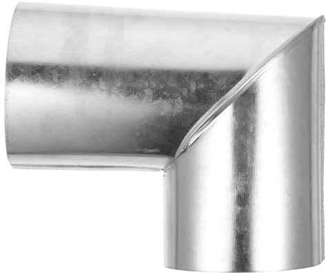 TOGEVAL Coude de Cheminée Degrés Métal Léger pour Évacuation Fumée Poêle Extérieur et Intérieur Adaptable Ventilation Maison et Camping