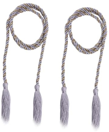 DECORNIJIA 2 Piezas Lazos de Cortina Borlas para Cortinas Correas para Colgar Accesorios para Correas Trenzadas Cuerdas para Sujetar para Decorar Ventanas