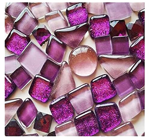 KFGISD, 250g/förpackning Kristallglasmosaikplattor Oregelbunden Form Gör-det-själv Hobbyer for Barn Glitter Glänsande Blandad Mosaiksten Handgjorda Konstmaterial,Mosaikplattor(C)