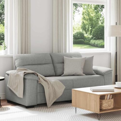 Ordellia 2-sitsig soffa, molngrå, 140 cm, tyg, modern vardagsrumsmöbel med breda armstöd, för komfort och avkoppling