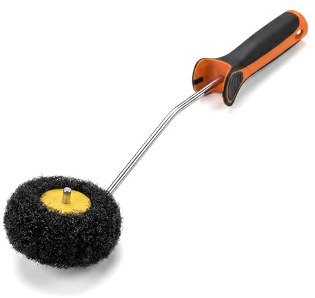 Nivofu Rullo per Angoli Professionale con Manico Ergonomico - Rullo Pittura con Serbatoio per Imbiancare Pareti e Soffitti, Ideale per Stucco e Vernice Acrilica, Finitura Precisa Senza Sbavature