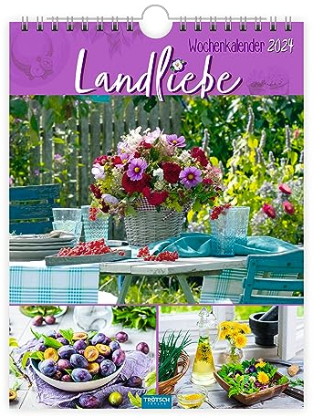 Trötsch Wochenkalender zum Hängen Landliebe 2024: Wandkalender