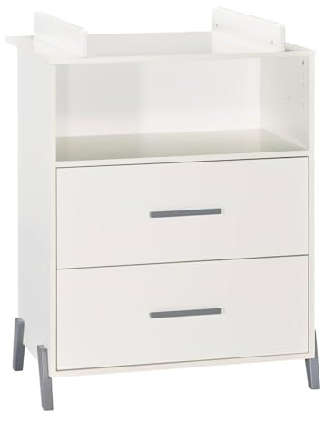Babyprice - JOY GRIS - Commode 2 Portes et 1 Niche