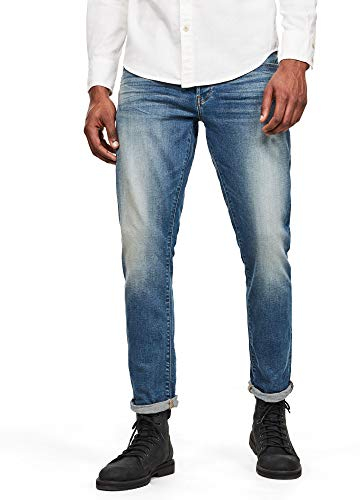 G-STAR Jeans 3301 Regular Tapered para Hombre, Azul (vintage azure 51003-C052-A802), 34W / 32L