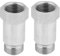 Qiilu Edelstahl Sauerstoffsensor Bung Adapter Extender, 2er Pack O2 Heck Fahrzeug Sauerstoffsensor Extender M18-1.5 x 45mm