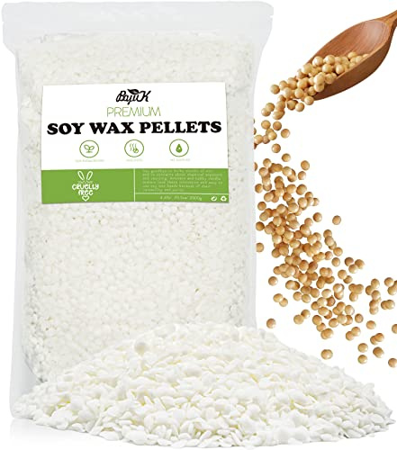 Sojavax, BOYUJK Premium naturligt ljusvax, 100 % sojavax för ljusframställning från ekologisk gård, inga tillsatser, ofarligt och rent (1,8 kg)