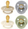 BIBS Colour Symmetrical Schnuller 4er Pack, BPA-frei Dummy-Schnuller, Symmetrischer Nippel. Naturkautschuk/Latex, Hergestellt in Dänemark. 0-6 Monate (4er Pack), Cloud Mix