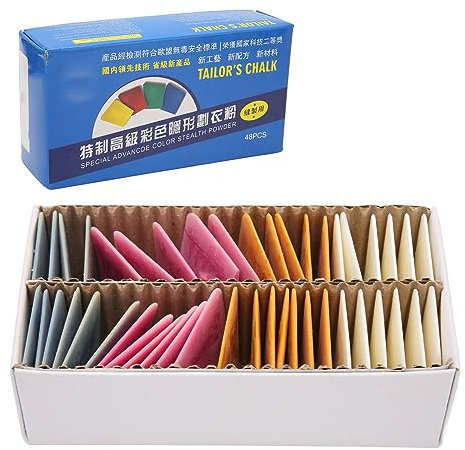 Tiza de Sastre, 48 Piezas de Tiza de Tela Colorida Invisible que Se Desvanece Automáticamente Tiza de Costura Profesional para Acolchar