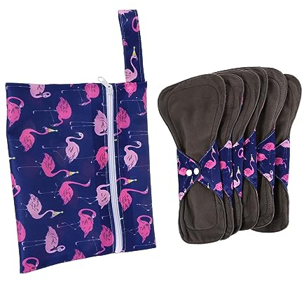 Gatuida Menstruationspads 7-teiliges Set Waschbare Servietten Flügel Wiederverwendbar Für Die Schwangerschaft
