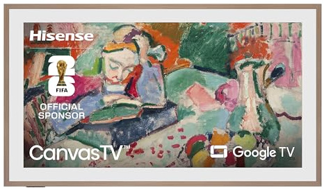 Hisense 55-Inch Class QLED 4K S7N CanvasTV Series Dolby Vision HDR Google Smart TV (55S7N) - 144Hz, Art Mode, Anti-Glare Panel, Hi-Matte Display, Frame & UltraSlim Wall Mount Included