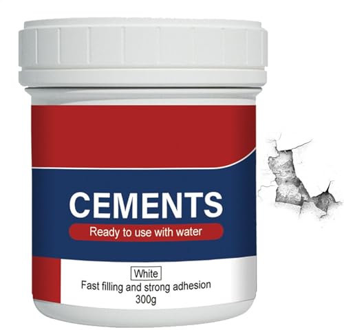 Parches de cemento – Mortero de reparación de hormigón resistente a la intemperie | Relleno impermeable para aceras, calzadas, cubiertas de piscina, sellado de suelo versátil, pasta de reparación