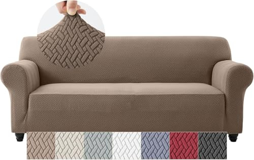 Moonlight Bedding Coffee Sofa Cover 3 Seater Jacquard Spandex Non Slip Sofa Cover for Dogs Pets Cats High Stretch Living Room Furniture Sofa Protector