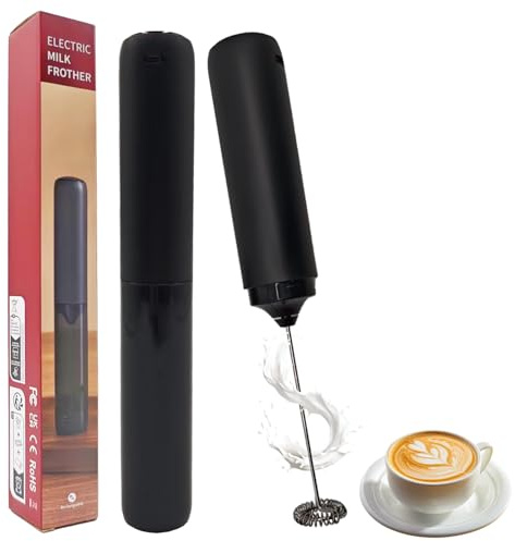 Espumador de leche eléctrico, Espumador de Leche, Espumador Leche Electrico, Batidora de Leche Portátil, Recargable Batidora de Leche, Batidor de Leche para Café, Lattes, Cappuccino, Matcha