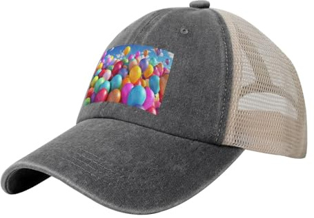Colorful Balloons Baseball Cap Men Classic Cowboy Mesh Golf Cap Dad Hat Adjustable Trucker Hat for Women