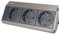 Schulte 930.33.446 Evoline Dock Cuisine, 3 Steckdosen, Edelstahl