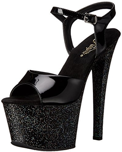 Pleaser Sky-309mg, Sandalias con Plataforma Mujer, Negro, 38 EU