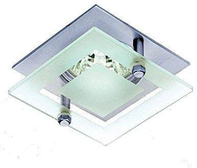 LUX de lámpara foco Spot Sato Cristal inoxidable cromo 7.5 x 7.5 cm GU10 230 Vein Baul lámpara Spot Foco empotrable para bombilla foco aluminio Downlight Down techo foco techo.
