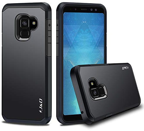 J&D Kompatibel für Galaxy A8 2018 Hülle, [ArmorBox] [Doppelschicht] [Heavy-Duty-Schutz] Hybrid Stoßfest Schutzhülle für Samsung Galaxy A8 (Release in 2018) - [Nicht kompatibel mit A8 Plus 2018]