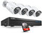 SANNCE 8CH PoE Kit Caméra de Surveillance Extérieure, 4K 8CH NVR Enregistreur avec 1To et 4X 3MP IP PoE Caméra de Vidéosurveillance, Détection de Personne/Mouvement,Vision Nocturne 25m avec Audio