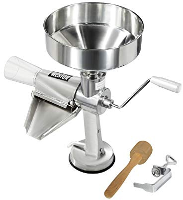 Weston Metal Tomato Strainer, 1 Gallon Hopper, Stainless Steel