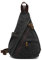 FANDARE Retro Brusttasche Sling Bag Herren Rucksack Damen Schulranzen Schulrucksack Schultertasche Umhängetasche Rucksack Sporttasche für Schule Freizeit Reise Business Joggen Schwarz