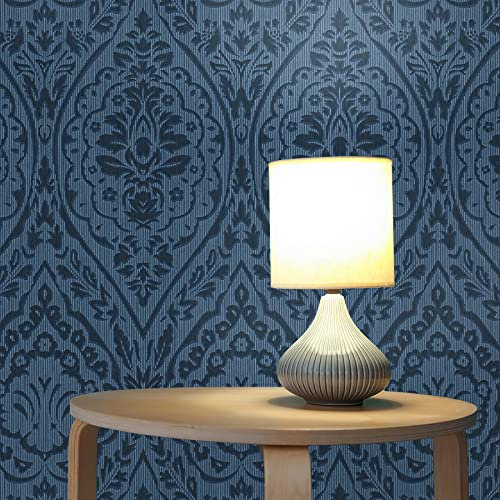 TADESSI Pierre M1-No.3856 Papier peint intissé Motif rayures Bleu