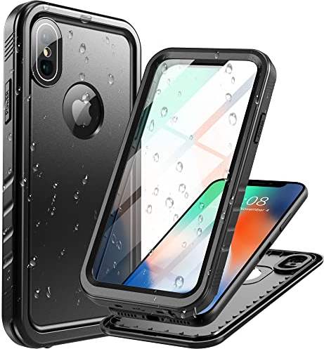 Cozycase für iPhone X/XS Hülle (5.8) Wasserdicht 360 Grad Schutz Outdoor Panzerhülle - Stoßfest Komplett Staubschutz【Military Armor Protective Hardcase】 Wasserfest Handyhülle mit Kameraschutz