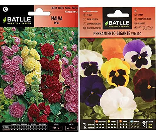 SEMILLAS BATLLE, Malva REAL VARIADA & Pensamiento Gigante VARIADO