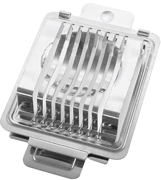 Cortador de huevos | Cortador de huevos de metal de grado alimenticio | Cortador de huevos multifunción de acero inoxidable, cortador de huevos resistente, picador de dados para huevos duros, fresa,
