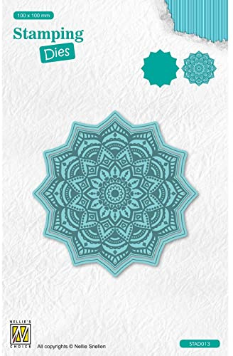 Nellie's Choice Stamping Die Stansmall och Prägling - Mandala Cutting Die och Skärschablon på 10 x 10 cm för Korttillverkning, Pyssel, Scrapbooking, Hantverk - Lämplig för Stansmaskiner