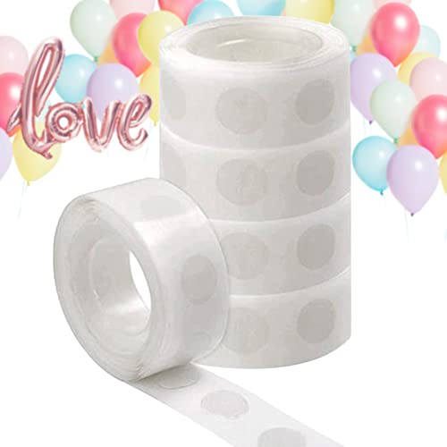 500 pezzi palloncini glue point dots, punti di colla per palloncini, 5 rotoli di colla, colla a doppia faccia per palloncini, per scrapbooking, artigianato, fatti in casa