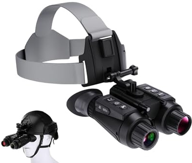 Zoomble® Mörkerseende MAX med pannband och digitalkamera - gratis e-bok - 4K-video och 36MP - Inkluderar 32 GB SD-kort - Nattvision - Värmebild - Kikare med mörkerseende - 400 m
