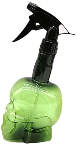 KIXZSAZ Botella de espray de peluquería, salón de casa, herramienta de aspersión de peluquero, botellas de sujeción, modelado de Calavera, rociadores de agua de niebla fina, Verde