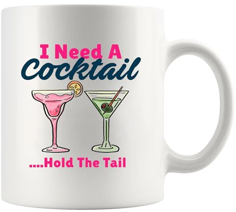 Necesito Un Cóctel, Sin Cola, Amante De Los Cócteles Taza Con Asa Tazas De Cerámica Chic Taza De Café Para Té Cappuccino Leche 330Ml