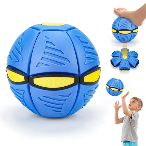 Jognee Ballon gonflable pour enfants, 2026, balle rebondissante, balle volante magique pour enfants, double forme interchangeable avec 6 lumières pour les jeux parent-enfant