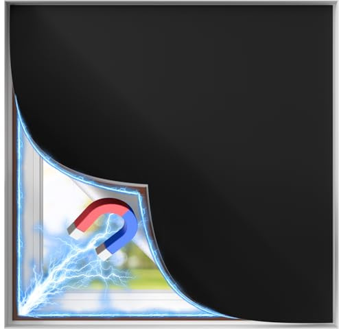 BKSAI Verdunkelungsrollo Magnetisch Fenster Verdunkelung 200x145CM