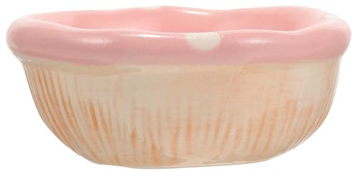 Cabilock Cuenco de Cerámica para Hámster Antifugas, Tamaño Pequeño, Color Rosa, Comedero Seguro para Conejos y Chinchillas, Accesorio para Jaulas de Mascotas Pequeñas, Tazón de Comida
