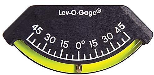Sun Company 201-F Lev-o-gage Inclinometer | USA-Made Level Gauge for Off-Road Vehicle, Jeep, Truck, RV, Camper, Trailer, or Boat