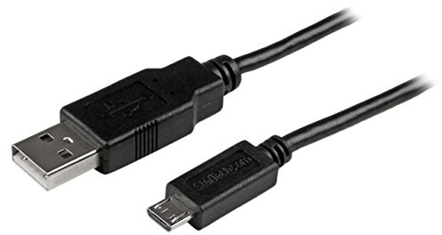 StarTech USBAUB3MBK - Cable slim de carga y sincronización para tablets y móviles (Micro B a USB A, 3 m)