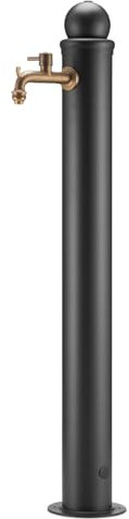 Fontana in ferro a Colonna da Giardino Con rubinetto e Porta Gomma BEL FER 42/ARM colore antracite