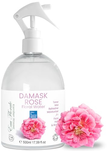Agua de Rosas Limpiadora Facial, Tónico Facial con Acción Anti Edad, Reafirmante e Hidratante. Propiedades Calmantes y Regenerativas para Tratamiento Antienvejecimiento - 500 ml