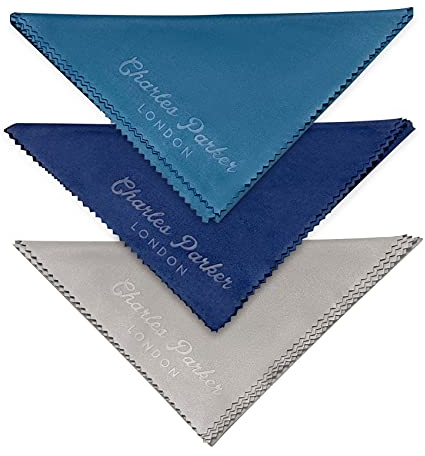 Extra Large Microfibre Cleaning Cloths for Cleaning Camera Lens and TV Screens - 3 Pack of Glasses Cleaner Cloth – Washable, Non-Scratch, Smudge- and Lint-Free Microfibre Cloths (30cm x 30cm)