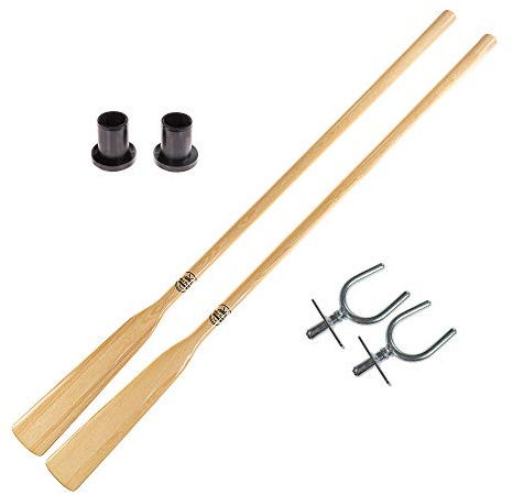 John Paddle Set : 1 paire (2 pièces) de paddle de 210 cm, 1 paire (2 pièces) de fléchettes en acier inoxydable et 1 paire (2 pièces) de manchette de 45 mm.